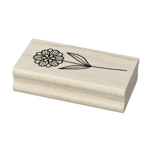 Create Your Own Hand Drawn Double Petaled Flower Rubber Stamp