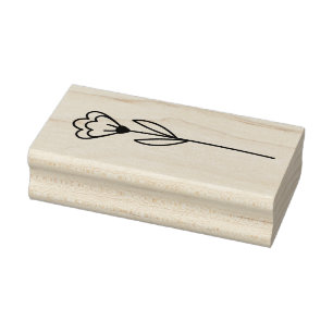 Create Your Own Hand Drawn Fan Flower Blossom Rubber Stamp