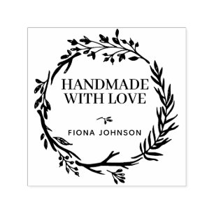 Create Your Own Handmade Greenery Wreath Self-inking Stamp