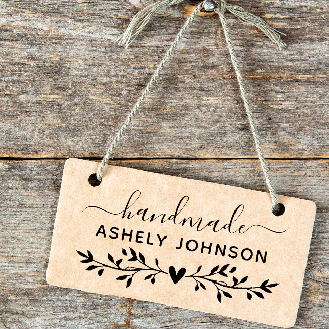 Create Your Own Handmade Name Rubber Stamp Zazzle