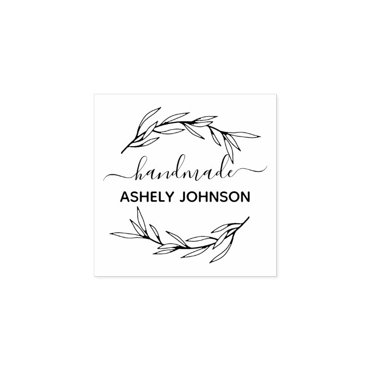 Create Your Own Handmade Name Rubber Stamp Zazzle