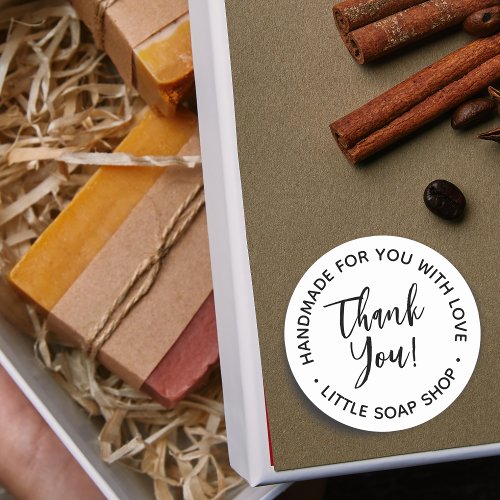 Create Your Own Handmade Thank You Classic Round Sticker