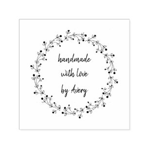 Create Your Own Handmade with Love Self-inking Stamp