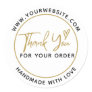 Create Your Own Handmade With Love Thank You Classic Round Sticker