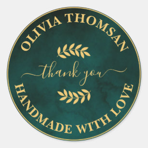 Create Your Own Handmade With Love Thank you Classic Round Sticker