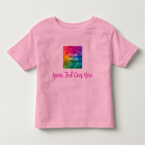 Create Your Own Handwritten Script Text Name Pink Toddler T_shirt