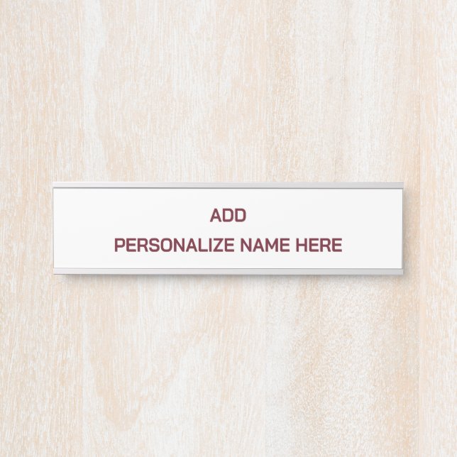Create Your Own Hanging Name Plate (Front)