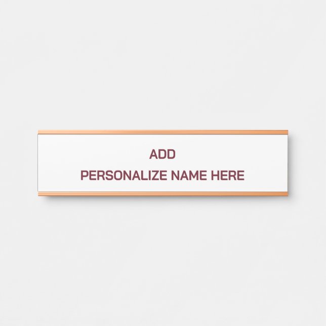 Create Your Own Hanging Name Plate (Front)