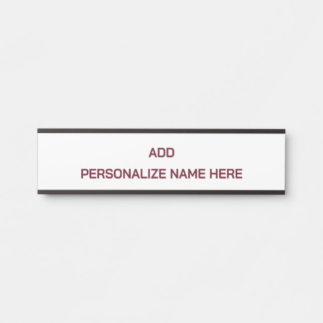 Create Your Own Hanging Name Plate (Front)