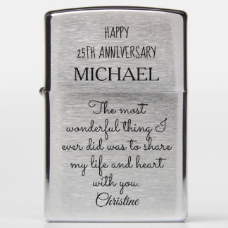 Create Your Own Happy Anniversary Zippo Lighter