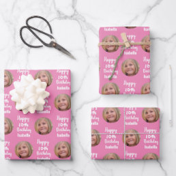 Create Your Own Happy Birthday Family Photo Wrapping Paper Sheets