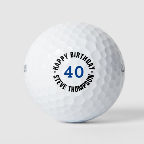 Create your Own Happy Birthday Gift Golf Balls