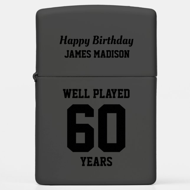Create Your Own Happy Birthday Gift  Zippo Lighter (Front)