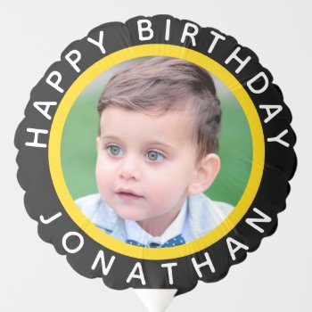 Create Your Own Happy Birthday Personalized Photo Balloon by nadil2 at Zazzle