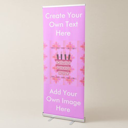Create Your Own Happy Birthday text here and image Retractable Banner