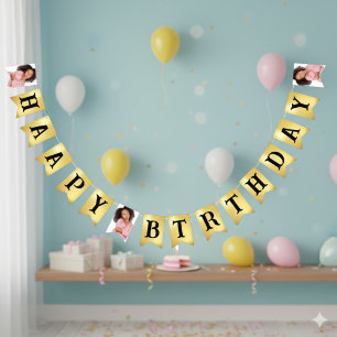 Create Your Own Happy Birthday to You Photo Bunting Flags