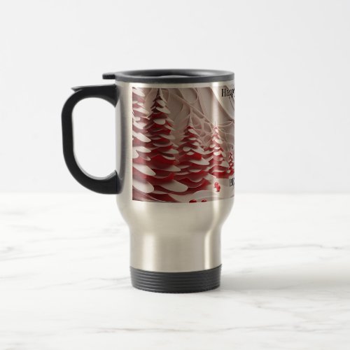 Create Your Own Happy Christmas Custom Design Travel Mug