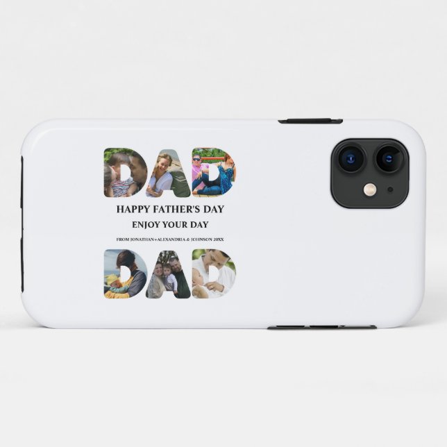 Create your own Happy fathers day 6 photo collage Case-Mate iPhone Case (Back (Horizontal))