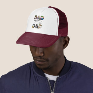 Create your own Happy fathers day 6 photo collage Trucker Hat