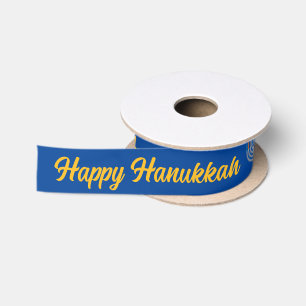 Create Your Own Happy Hanukkah Menorah Satin Ribbon