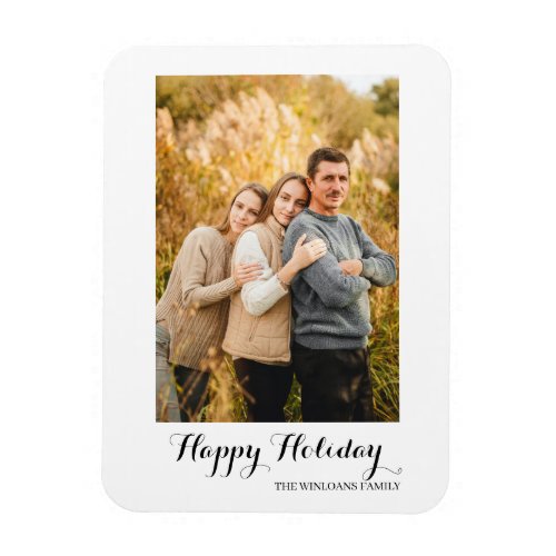 Create Your Own Happy Holiday Family Photo Magnet