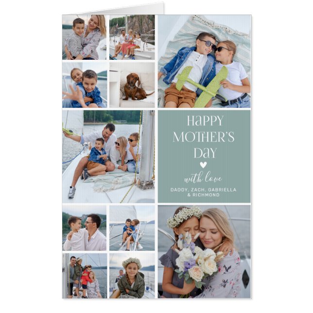 Create Your Own Happy Mother's Day Photo Collage Card (Front)