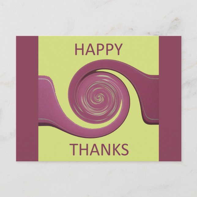 Create your own Happy Thanks  Postcard (Front)