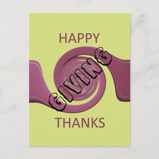 Create your own Happy Thanks  Postcard (Front)