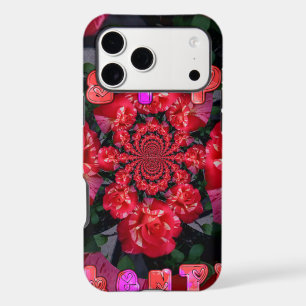 Create Your Own Happy Valentine Day Kaleido Rose iPhone 17 Pro Max Case
