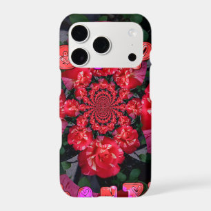 Create Your Own Happy Valentine Day Kaleido Rose iPhone 17 Pro Case