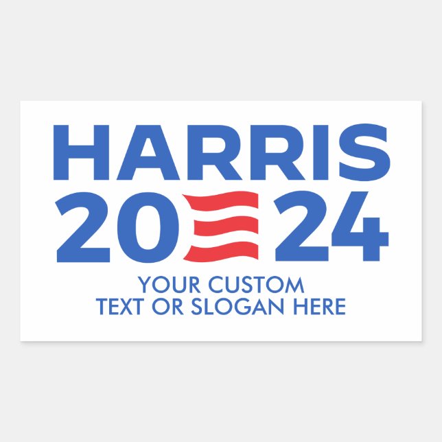 Create Your Own Harris 2024 Rectangular Sticker (Front)
