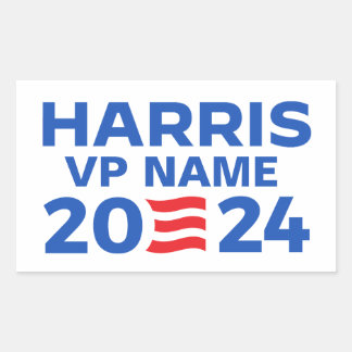 Create Your Own Harris Ticket 2024 Rectangular Sticker