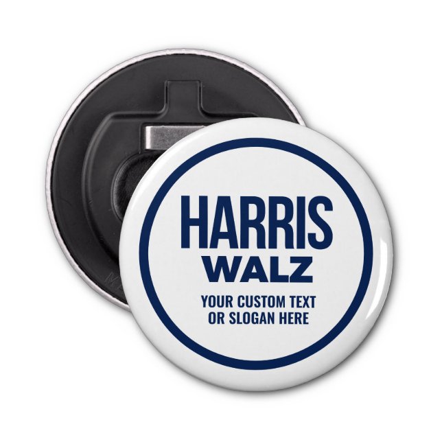 Create Your Own Harris Walz 2024 Bottle Opener (Front)