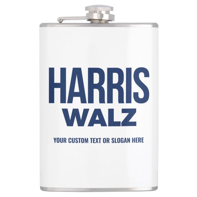 Create Your Own Harris Walz 2024 Flask (Front)