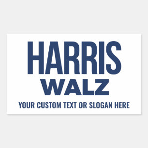 Create Your Own Harris Walz 2024 Rectangular Sticker