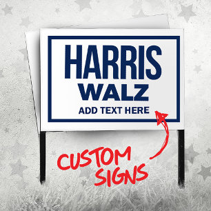 Create Your Own Harris Walz 2024 Sign