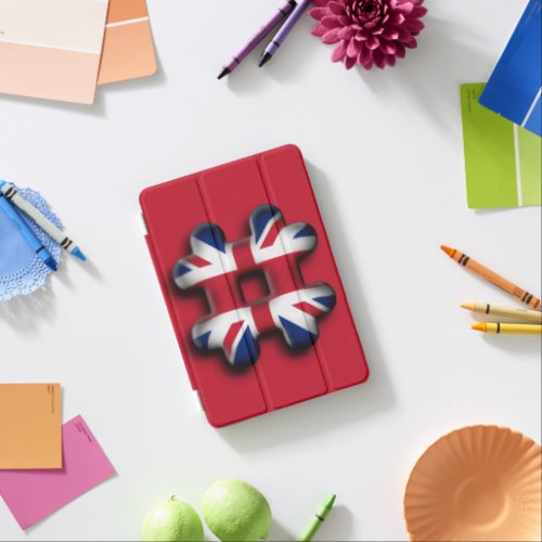 Create Your Own Hashtag UK 3D Flag Text Colors iPad Mini Cover