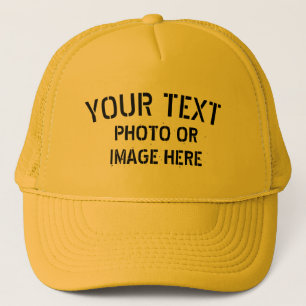 Create Your Own Hat, Personalized Bright Orange Trucker Hat