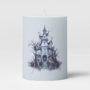 Create Your Own Haunted Castle Pillar Candle
