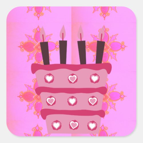 Create Your Own Have a Blessed Happy Birthday Square Sticker