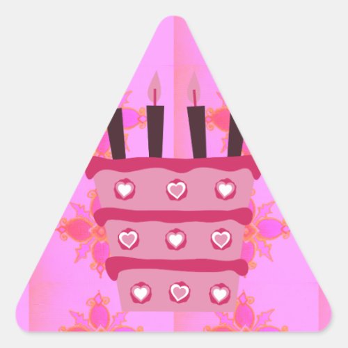 Create Your Own Have a Blessed Happy Birthday Triangle Sticker