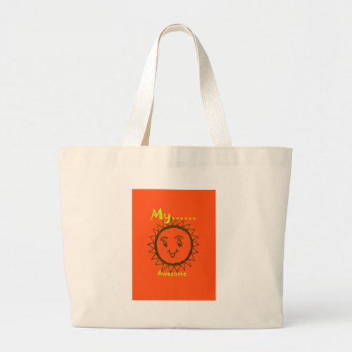 Create Your Own Have a Nice Day Smile Awesome  Large Tote Bag