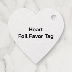 Create Your Own Heart Foil Favor Tags