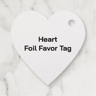Create Your Own Heart Foil Favor Tags