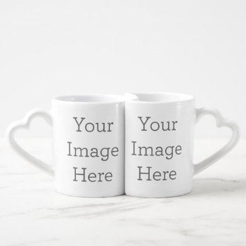 Create Your Own Heart Handle Coffee Mug Set by zazzle_templates at Zazzle