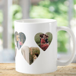 Create Your Own Heart Shape Photo Collage Coffee Mug<br><div class="desc">Create your own personalized photo collage mug. Add your favorite pictures to this design with love heart shape cut outs for a custom photo mug.</div>