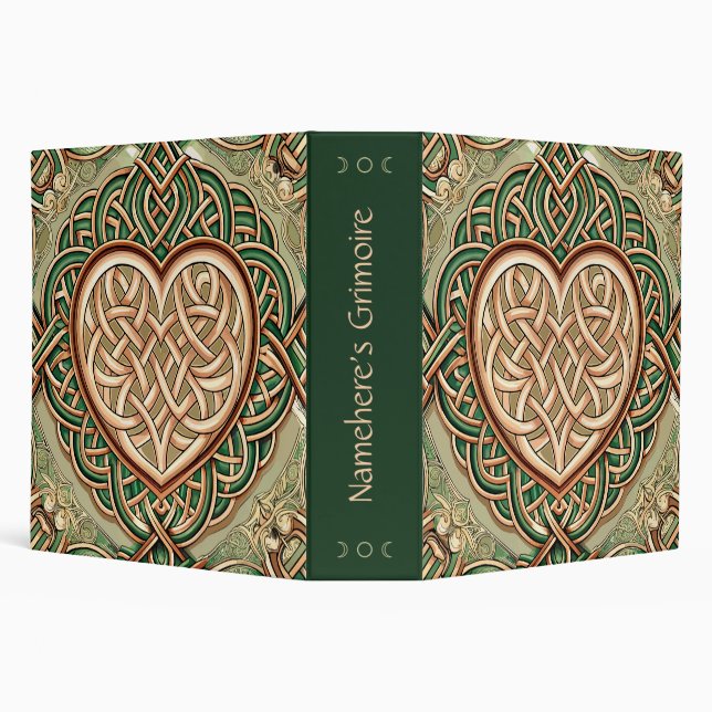 Create Your Own Heart Shaped Celtic Knotwork 3 Ring Binder (Background)