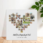 Create Your Own Heart Shaped Photo Collage Faux Canvas Print<br><div class="desc">Create your own heart shaped photo collage faux canvas print featuring your favorite pictures in a love heart shape photo grid. Add your personalized text in modern minimalist typography.</div>