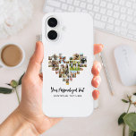 Create Your Own Heart Shaped Photo Collage iPhone 16 Case<br><div class="desc">Create your own heart shaped photo collage phone case featuring your favorite pictures in a love heart shape photo grid. Add your personalized text in modern minimalist typography.</div>