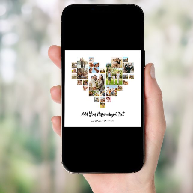 Create Your Own Heart Shaped Photo Collage Poster (Front Digital)
